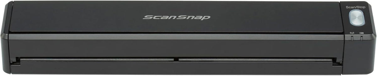 マイストアのスタイリッシュなブラックのポータブルドキュメントスキャナー。コンパクトで高速読み取りに対応したワイヤレスモデル